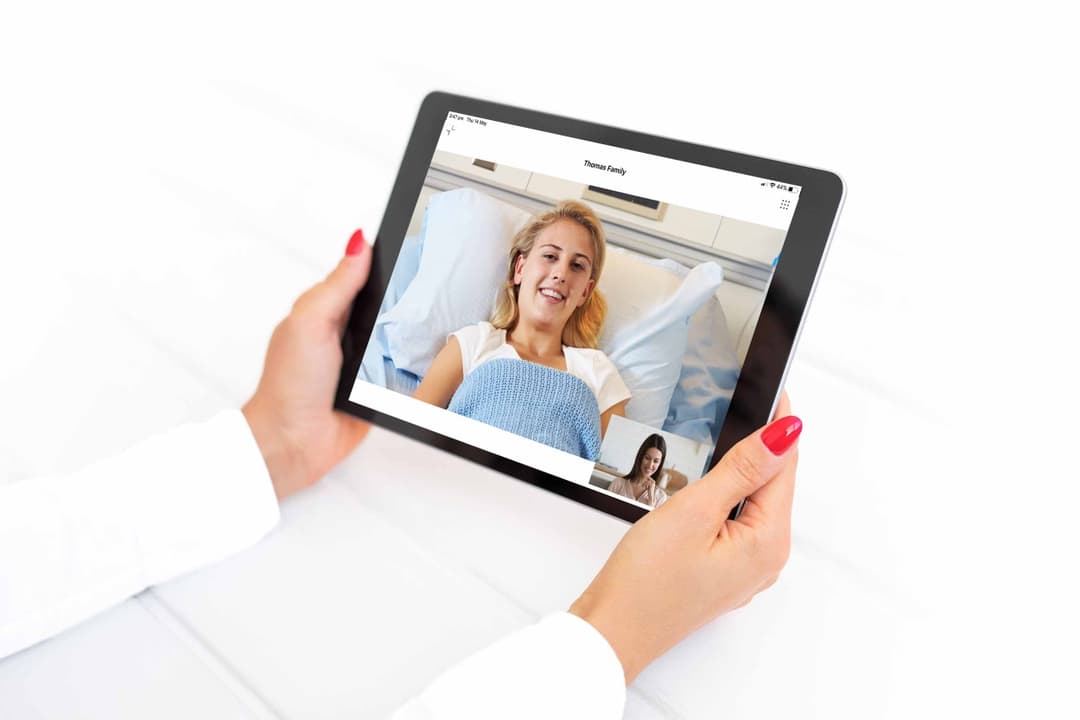 Image of person on a video call