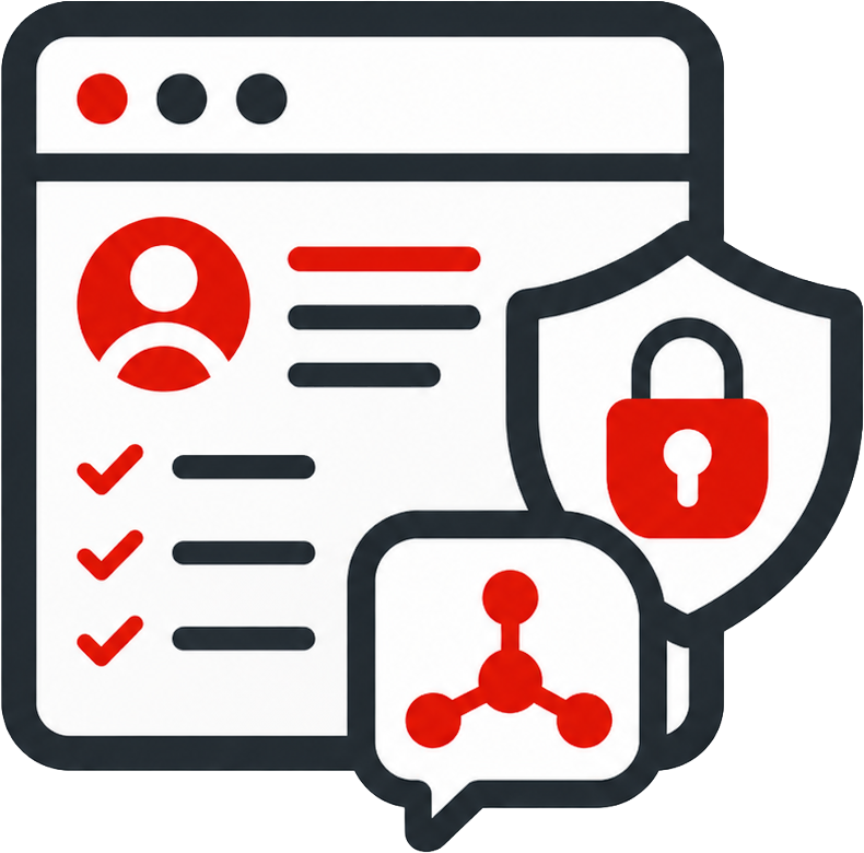 Safe AI adoption support icon
