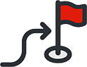 Decide what comes next icon